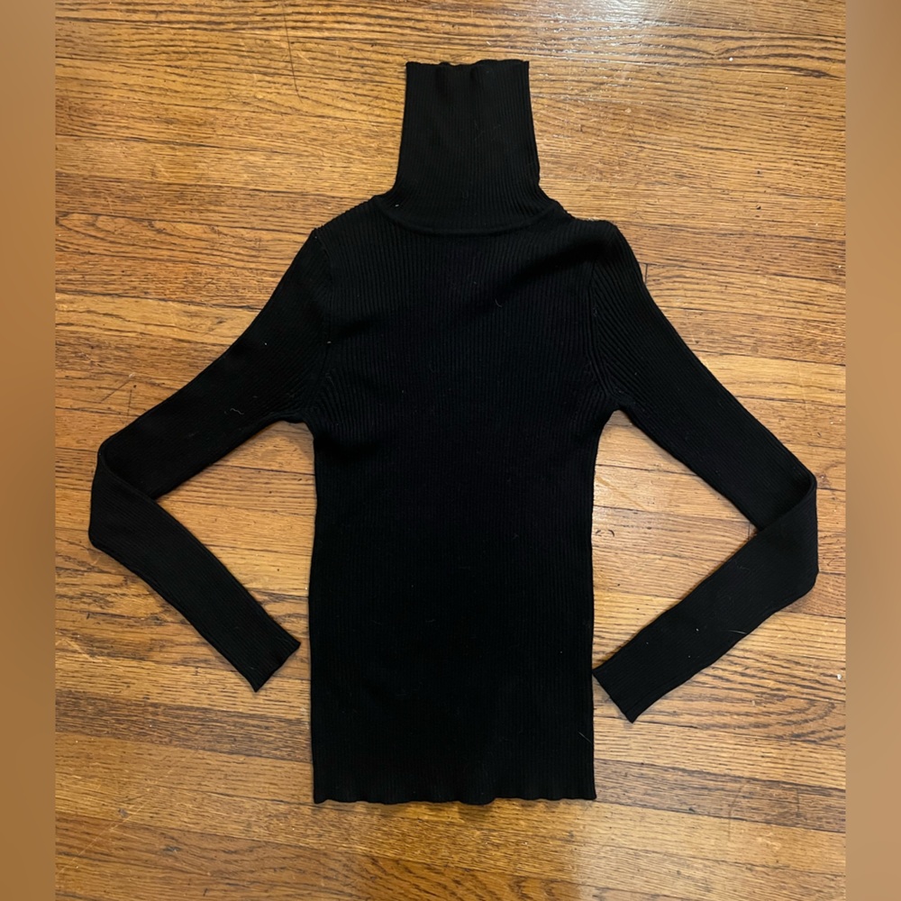 Ambiance Black Knit Turtleneck